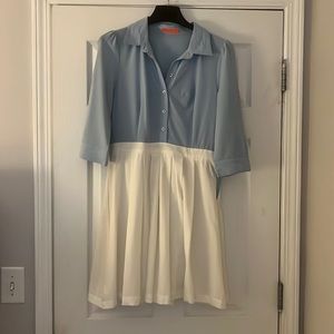Preppy blue and white dress